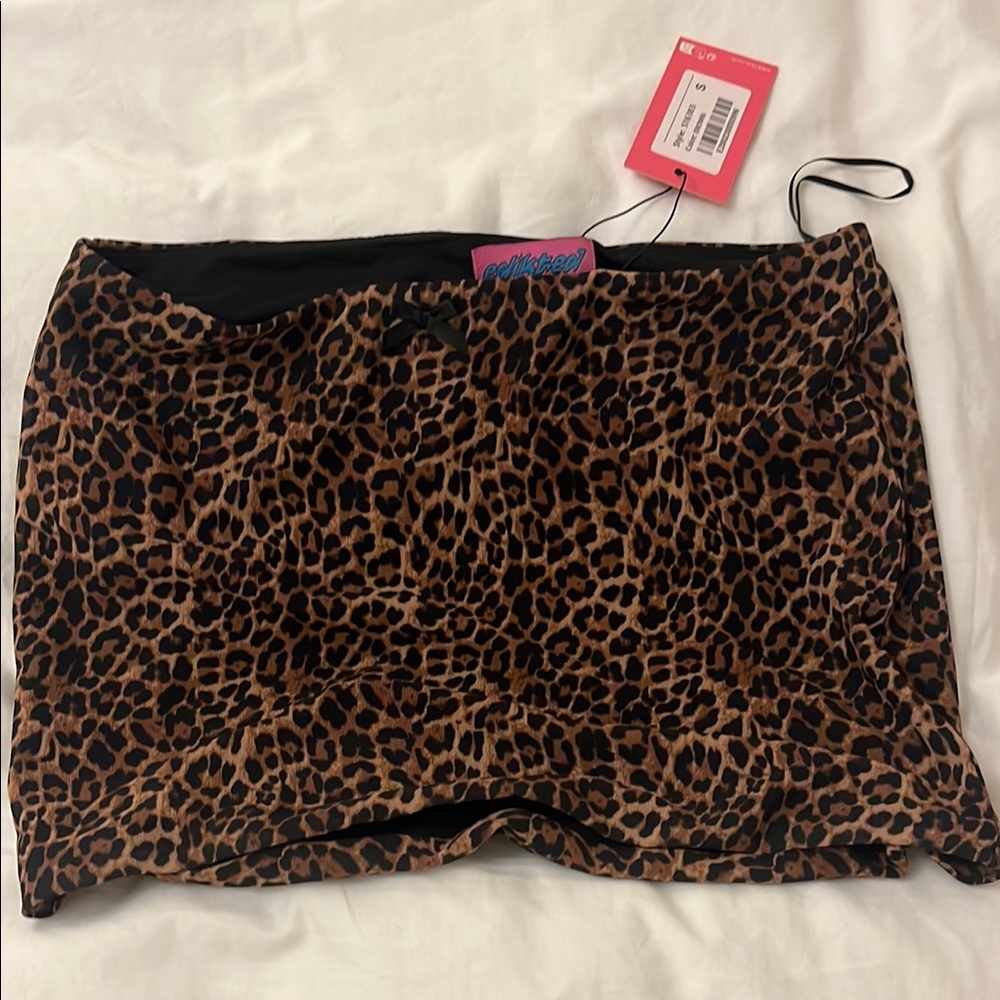 Leopard Print Mini Skirt